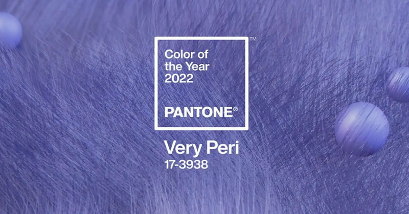 Plansza z kolorem roku 2022 Pantone